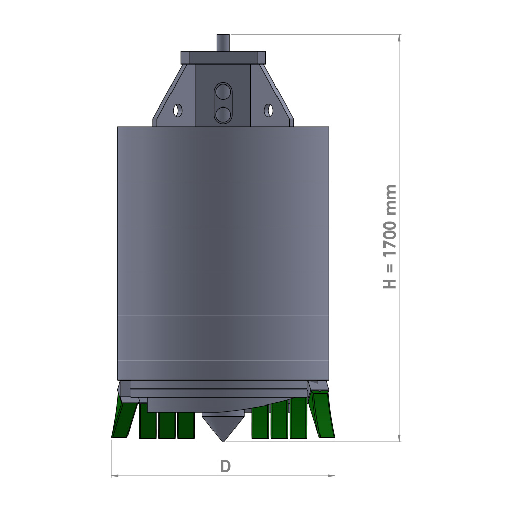 Bucket doppio fondo terra standard